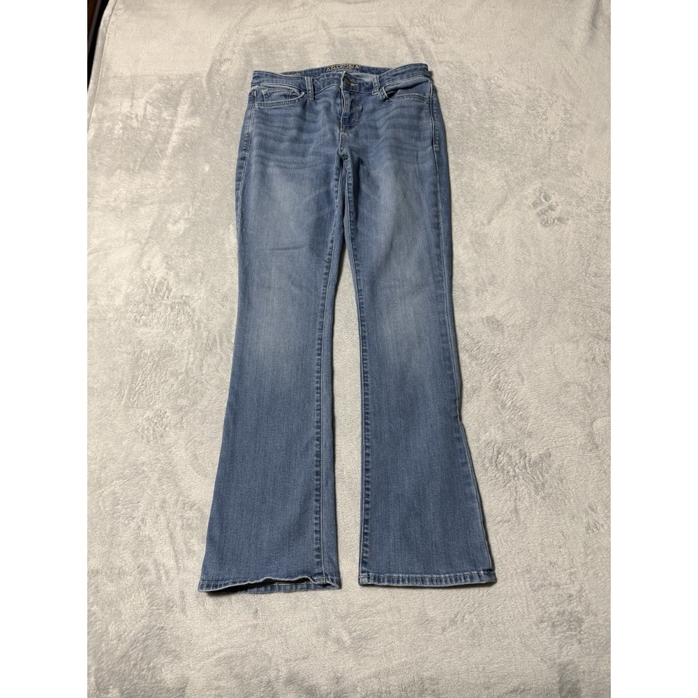 Arizona Jeans Womens 9 Short Blue Mid Rise Bootcut Stretch Denim 28x29